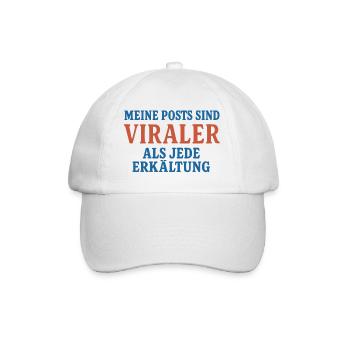 Virale Posts - Baseballkappe - Weiß/Weiß - Vorne