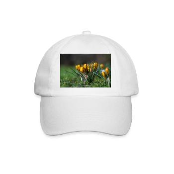 Nahaufnahme Von Blumen - Baseballkappe - Weiß/Weiß - Vorne