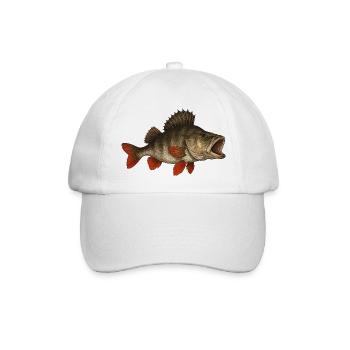 Barsch Flussbarsch Barschangeln Barsche Barsch - Baseballkappe - Weiß/Weiß - Vorne