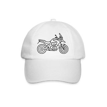 Motorrad GS schwarz - Baseballkappe - Weiß/Weiß - Vorne
