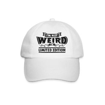 Ich bin nicht seltsam Limitierte Edition - Baseballkappe - Weiß/Weiß - Vorne