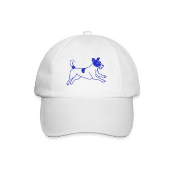 Jack Russell Terrier Laufen - Baseballkappe - Weiß/Weiß - Vorne