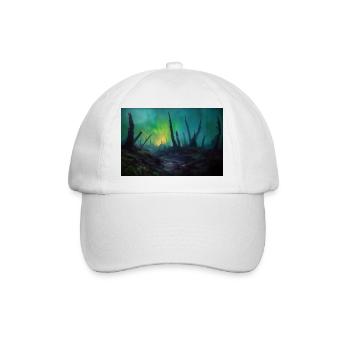Dark Fantasy Illustration - Baseballkappe - Weiß/Weiß - Vorne
