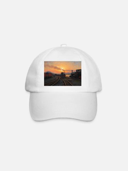 Ffestiniog Sonnenuntergang - Baseballkappe - Weiß/Weiß