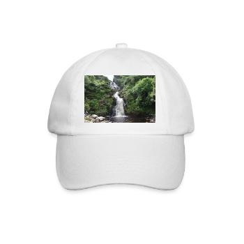 Smaragdwald-Wasserfall - Baseballkappe - Weiß/Weiß - Vorne
