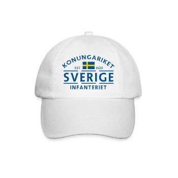 Konungaruket Sverige Infanteriet - Baseballkappe - Weiß/Weiß - Vorne