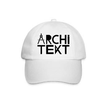 Architekt Schriftzug mit Zirkel - Baseballkappe - Weiß/Weiß - Vorne