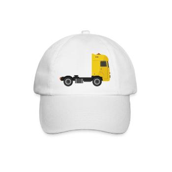 Sattelzug-Lastwagen - Baseballkappe - Weiß/Weiß - Vorne