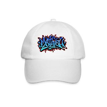 Mathieu Graffiti Neon Druckbar auf Textil - Baseballkappe - Weiß/Weiß - Vorne