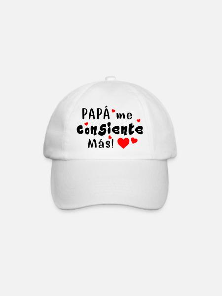 Papa verwöhnt mich noch mehr - Baseballkappe - Weiß/Weiß