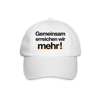 Gemeinsam mehr erreichen Shirt - Baseballkappe - Weiß/Weiß - Vorne
