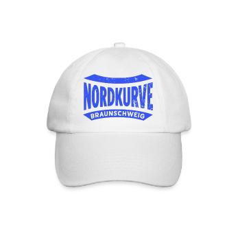 Braunschweig Nordkurve Hoodie, Shirt, Tasche, Cap - Baseballkappe - Weiß/Weiß - Vorne