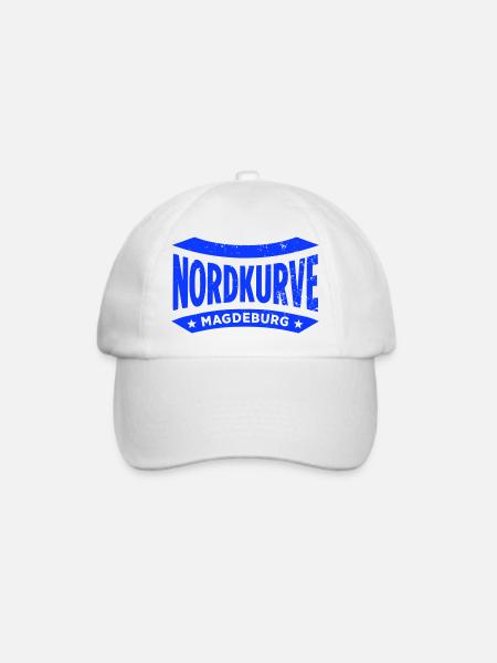 Magdeburg Stadion Fan Hoodie, Shirt, Tasche; Cap - Baseballkappe - Weiß/Weiß