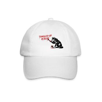 BlutrotTW Wolf Schrift - Baseballkappe - Weiß/Weiß - Vorne