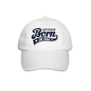 Born in 1966 - Geburtstag - Limited Edition - Baseballkappe - Weiß/Weiß - Vorne