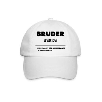 Bruder Definition Spezialist für Kommentare - Baseballkappe - Weiß/Weiß - Vorne