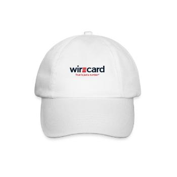 WireCard Satire Motto - Baseballkappe - Weiß/Weiß - Vorne