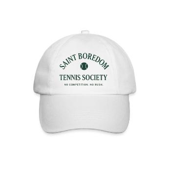 Saint Boredom - Tennis Society - Baseballkappe - Weiß/Weiß - Vorne