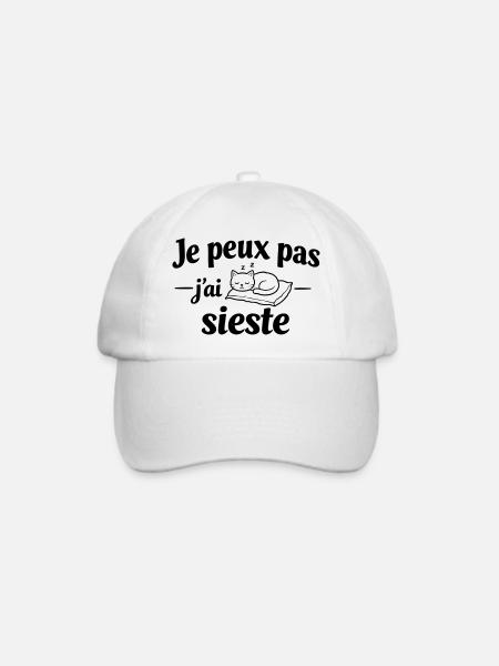 Ich kann nicht, ich habe ein Nickerchen gemacht – Humor, entspannen, entspannen, entspannen - Baseballkappe - Weiß/Weiß