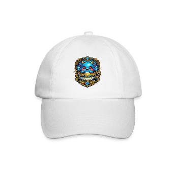 Kleiner Blaues Teekupferdrache - Baseballkappe - Weiß/Weiß - Vorne