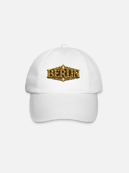 Barocker BERLIN mit Totenschädel - Baseballkappe - Weiß/Weiß