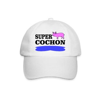 SUPER-PIG - Baseballkappe - Weiß/Weiß - Vorne
