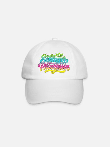 Schlager Prinzessin - Schlagerprinzessin - Baseballkappe - Weiß/Weiß