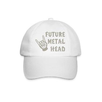 Future Metal Head Child Metal Music - Baseballkappe - Weiß/Weiß - Vorne