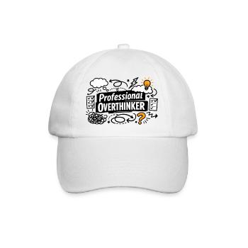 Professional OVERTHINKER - Baseballkappe - Weiß/Weiß - Vorne
