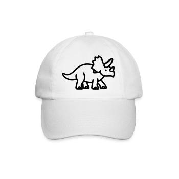 Triceratops - Baseballkappe - Weiß/Weiß - Vorne