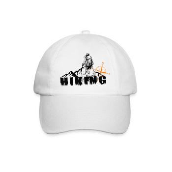 Cooles Frauen Wanderin Motiv - Baseballkappe - Weiß/Weiß - Vorne