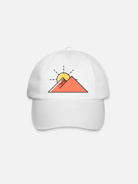 Berge Sonne Natur - Baseballkappe - Weiß/Weiß