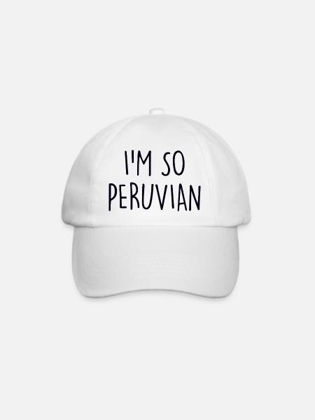 I'm so Peruvian Peru - Baseballkappe - Weiß/Weiß