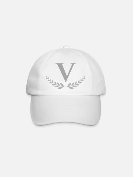 V - Baseballkappe - Weiß/Weiß