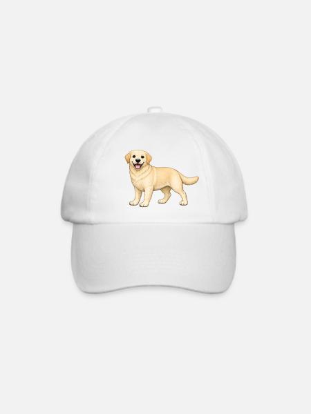 Biscuit Labrador - Baseballkappe - Weiß/Weiß