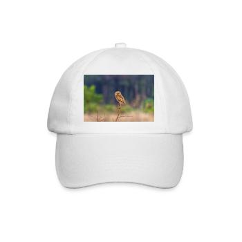 Eule die Eule - Baseballkappe - Weiß/Weiß - Vorne