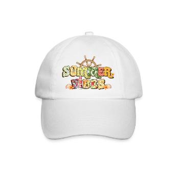 Sommerliche Vibes - Baseballkappe - Weiß/Weiß - Vorne