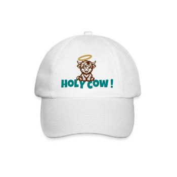 Holy Cow Halo Cartoon - Baseballkappe - Weiß/Weiß - Vorne