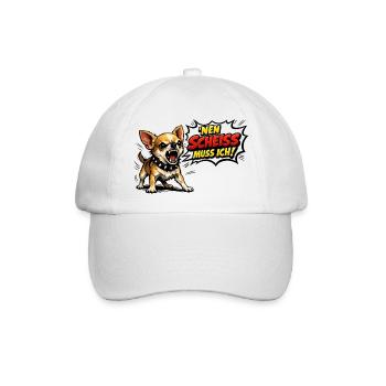 Nen scheiß muss ich - Baseballkappe - Weiß/Weiß - Vorne