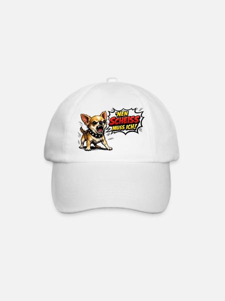 Nen scheiß muss ich - Baseballkappe - Weiß/Weiß