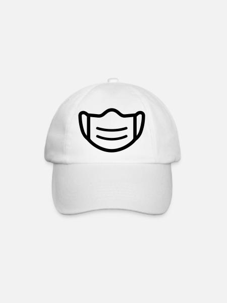 Maske - Baseballkappe - Weiß/Weiß