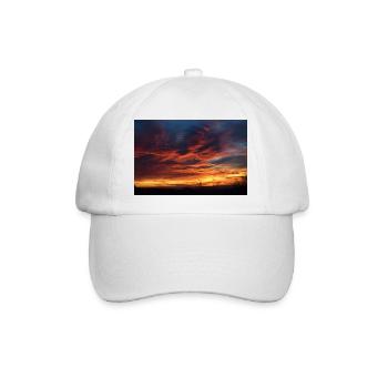 Sonnenuntergangszauber am Abend - Baseballkappe - Weiß/Weiß - Vorne