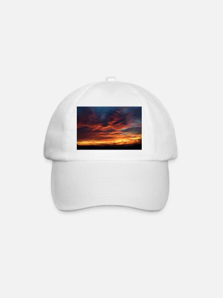 Sonnenuntergangszauber am Abend - Baseballkappe - Weiß/Weiß