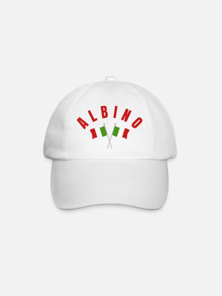 Albino-Italienische Flaggen - Baseballkappe - Weiß/Weiß