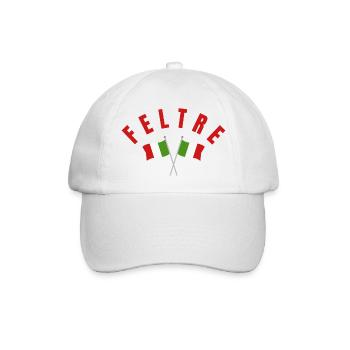 Emblem des Feltre-Italien-Flaggenkreuzes - Baseballkappe - Weiß/Weiß - Vorne