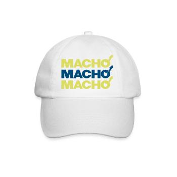 Macho - Baseballkappe - Weiß/Weiß - Vorne