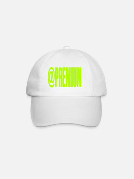 Premium @Symbool Neon Bold - Baseballkappe - Weiß/Weiß