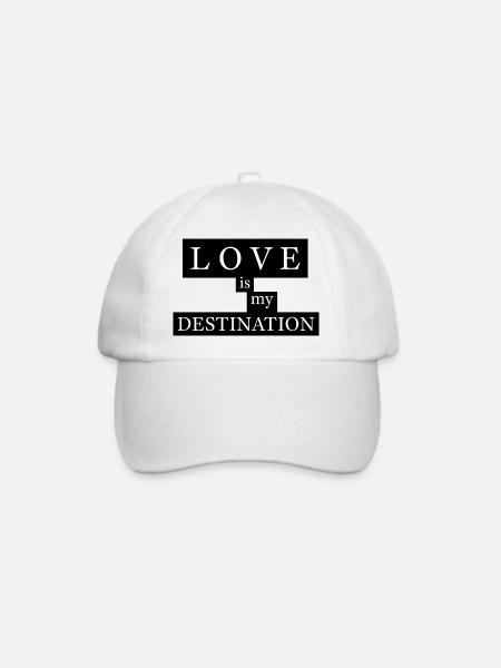 Love Is My Destination - Baseballkappe - Weiß/Weiß