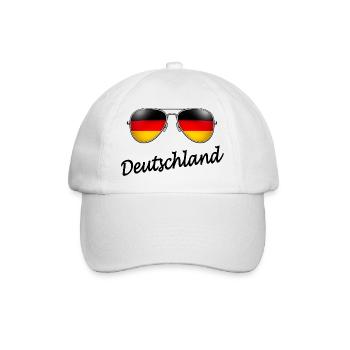 Germany Deutschland Fußball Fanartikel - Baseballkappe - Weiß/Weiß - Vorne