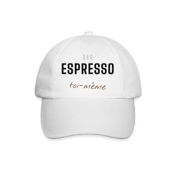 Espresso selbst - Baseballkappe - Weiß/Weiß - Vorne